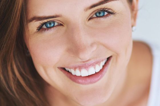 Smiling woman with nice smile